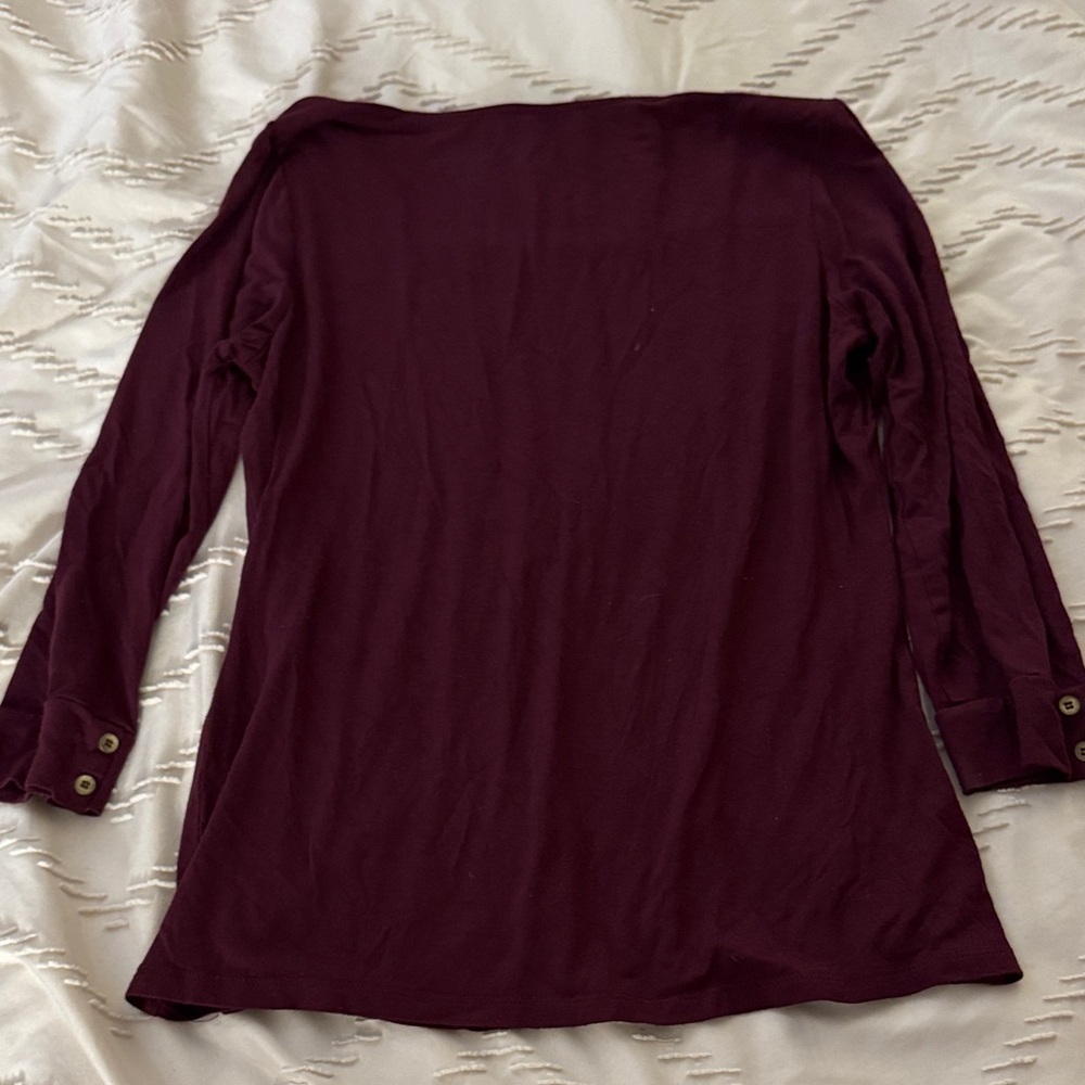 The Limited Deep Burgundy Long Sleeve Top - Picture 6 of 6